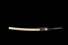 阴阳逆刃 katana product detail image 2 showing blade, saya, and fittings