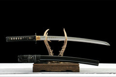 幽影刀 wakizashi product detail image 2 showing blade, saya, and fittings