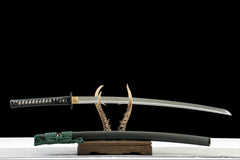 寂电锋 katana product detail image 2 showing blade, saya, and fittings