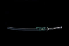 青藤缠月 katana product detail image 2 showing blade, saya, and fittings