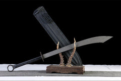 无声者-阔刃版 katana product detail image 2 showing blade, saya, and fittings