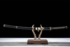 Kill Bill Inspired 1065 Mirror Polished Katana blade and fittings detail