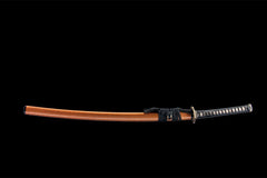 回旋之牙 katana product detail image 2 showing blade, saya, and fittings