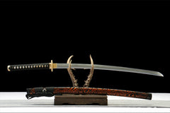 墨陨斩 katana product detail image 2 showing blade, saya, and fittings