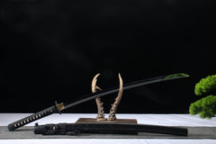 Midnight Scatter 5160 spring steel katana in textured black / black product photo 3