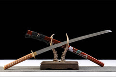 绯樱斩月 katana product detail image 3 showing blade, saya, and fittings