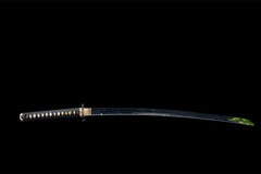 Kill Bill Inspired 1065 Mirror Polished Katana saya and handle detail