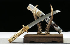 银澜胁差 wakizashi product detail image 3 showing blade, saya, and fittings