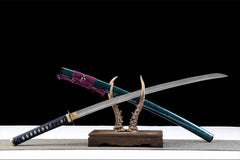 青渊耀金 katana product detail image 3 showing blade, saya, and fittings