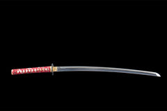 T10 Clay Tempered Choji Hamon Katana saya and handle detail