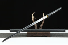 黑山老妖 chokuto product detail image 3 showing blade, saya, and fittings