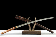 棕锋 katana product detail image 3 showing blade, saya, and fittings