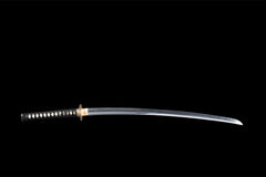 红尘过客 katana product detail image 3 showing blade, saya, and fittings