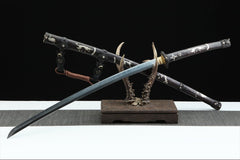 全铜太刀 tachi product detail image 3 showing blade, saya, and fittings