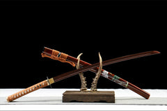 褐纹 katana product detail image 3 showing blade, saya, and fittings