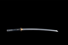 赤夜行者 katana product detail image 3 showing blade, saya, and fittings