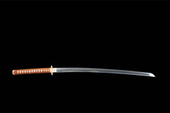 绯金流影 katana product detail image 3 showing blade, saya, and fittings