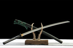 寂电锋 katana product detail image 3 showing blade, saya, and fittings