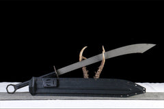 无声者-阔刃版 katana product detail image 3 showing blade, saya, and fittings