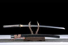 秋月寒芒 katana product detail image 3 showing blade, saya, and fittings