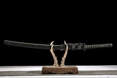 夜烬·星陨 katana product detail image 3 showing blade, saya, and fittings