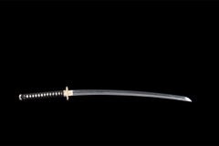 Gilded Dragon T10 Clay Tempered Katana saya and handle detail