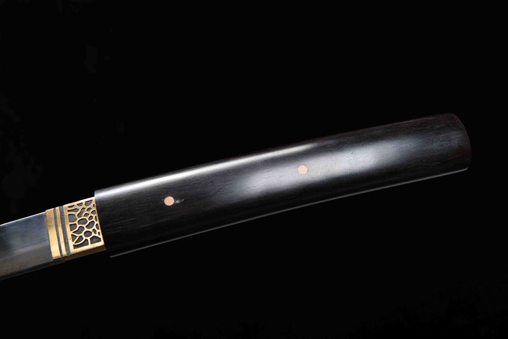 20.8 Inch Ebony Wood T10 Steel Shirasaya Wakizashi- Dark Moon (くらづき) by NIMOFAN Katana丨Japanese sword, perfect for martial arts and collectors.