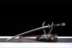 火焰太刀收藏版 tachi product detail image 4 showing blade, saya, and fittings