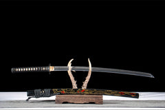 金鳞御刀 katana product detail image 4 showing blade, saya, and fittings