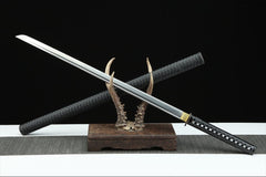 黑山老妖 chokuto product detail image 4 showing blade, saya, and fittings
