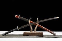 只狼不死斩开门 katana product detail image 4 showing blade, saya, and fittings
