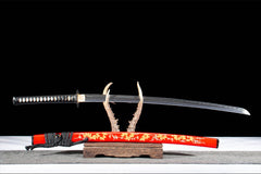 断罪之刃 katana product detail image 4 showing blade, saya, and fittings