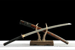 沉夜斩 katana product detail image 4 showing blade, saya, and fittings