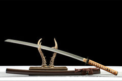棕锋 katana product detail image 4 showing blade, saya, and fittings