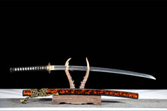 红尘过客 katana product detail image 4 showing blade, saya, and fittings