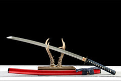 彤锐 katana product detail image 4 showing blade, saya, and fittings