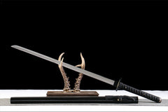 隐芒 katana product detail image 4 showing blade, saya, and fittings