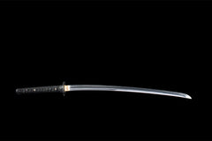 丹心墨刃 katana product detail image 4 showing blade, saya, and fittings
