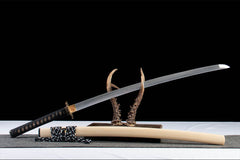 归鞘之誓 katana product detail image 4 showing blade, saya, and fittings