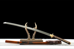焰刃 katana product detail image 4 showing blade, saya, and fittings