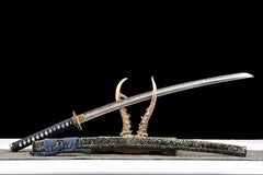 墨鳞·流光 katana product detail image 4 showing blade, saya, and fittings