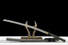墨华斩 katana product detail image 4 showing blade, saya, and fittings