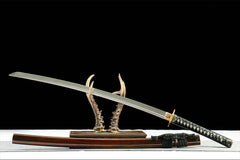 赤华 katana product detail image 4 showing blade, saya, and fittings