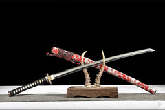 朱焰·断云 katana product detail image 4 showing blade, saya, and fittings