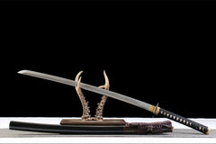 苍棕金芒 katana product detail image 4 showing blade, saya, and fittings