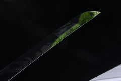 Rose Mist 5160 spring steel katana in blush pink / white mottle product photo 5