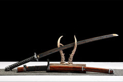 只狼不死斩开门 katana product detail image 5 showing blade, saya, and fittings
