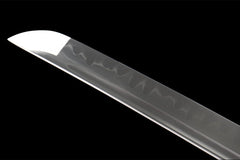 玄金棕纹 katana product detail image 5 showing blade, saya, and fittings