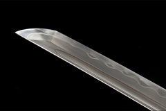 金纹赤刃 katana product detail image 5 showing blade, saya, and fittings