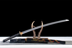 慈悲之刃 katana product detail image 5 showing blade, saya, and fittings